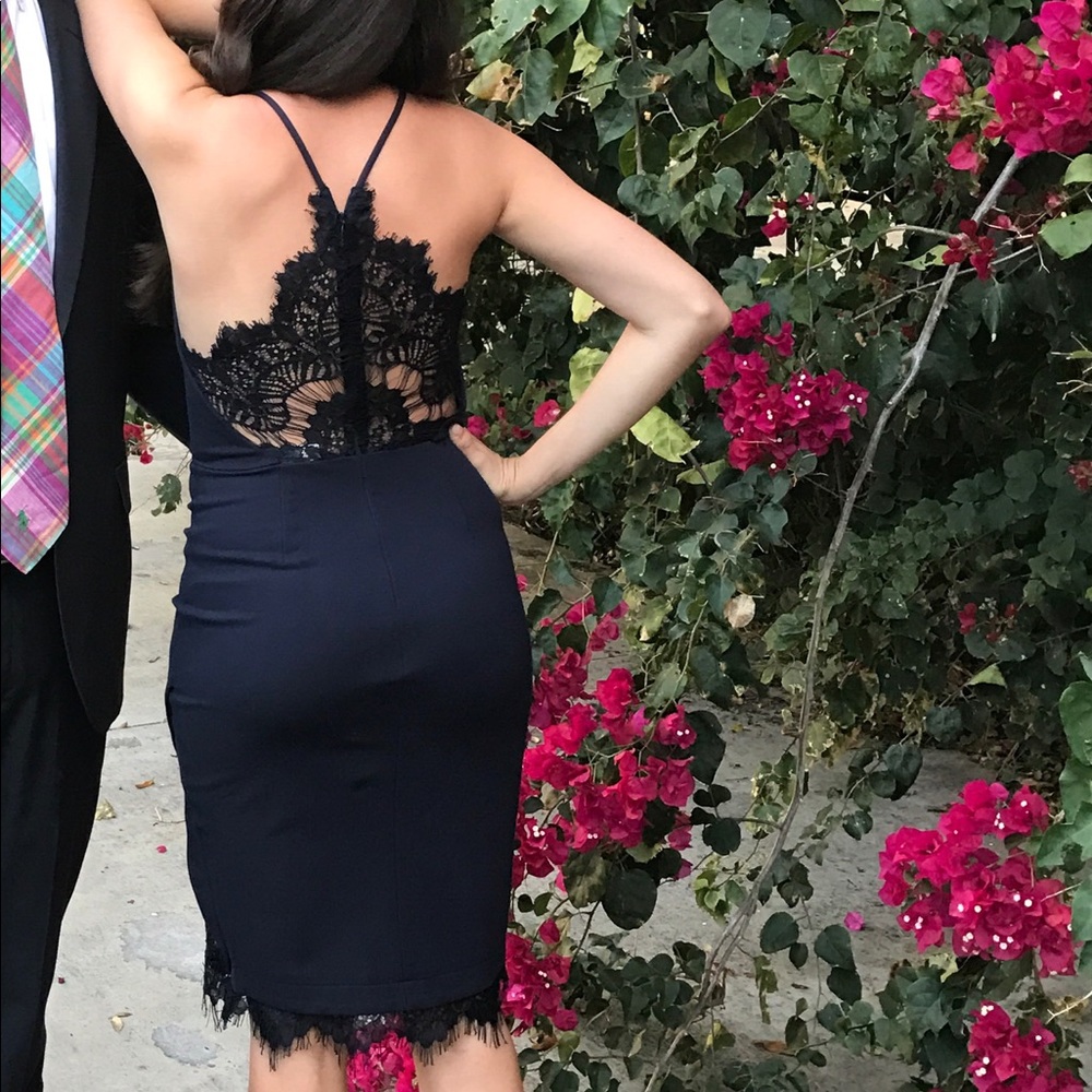 Formal navy dress, worn once and got dry cleaned